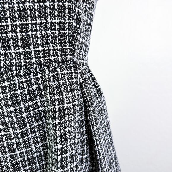 Shein Plaid Sleeveless Apron Jumper Pinafore Tweed Dress Black White Size 4 - Picture 4 of 11